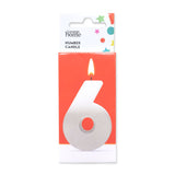 George Home Number Candle 6 Silver Glitter Large, UK version