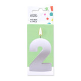 George Home number 2 large candle silver foil, imported from the UK