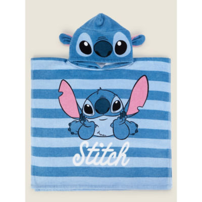 Disney Stitch print cotton poncho 57x108 cm - British product