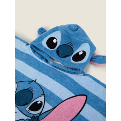 بونشو قطني مطبوع عليه شخصية ديزني Stitch بمقاس 57x108 سم