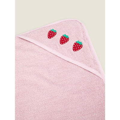 George Home red strawberry hooded towel 75x75cm, UK version