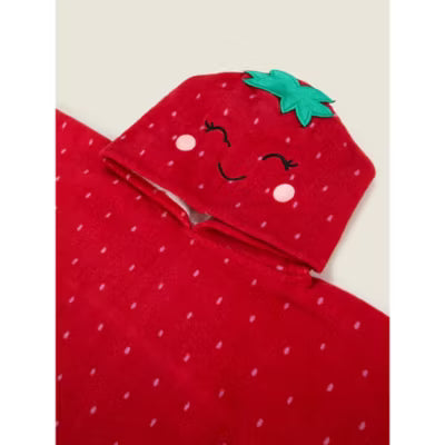 George Home Pink Strawberry Baumwollponcho 57x108cm