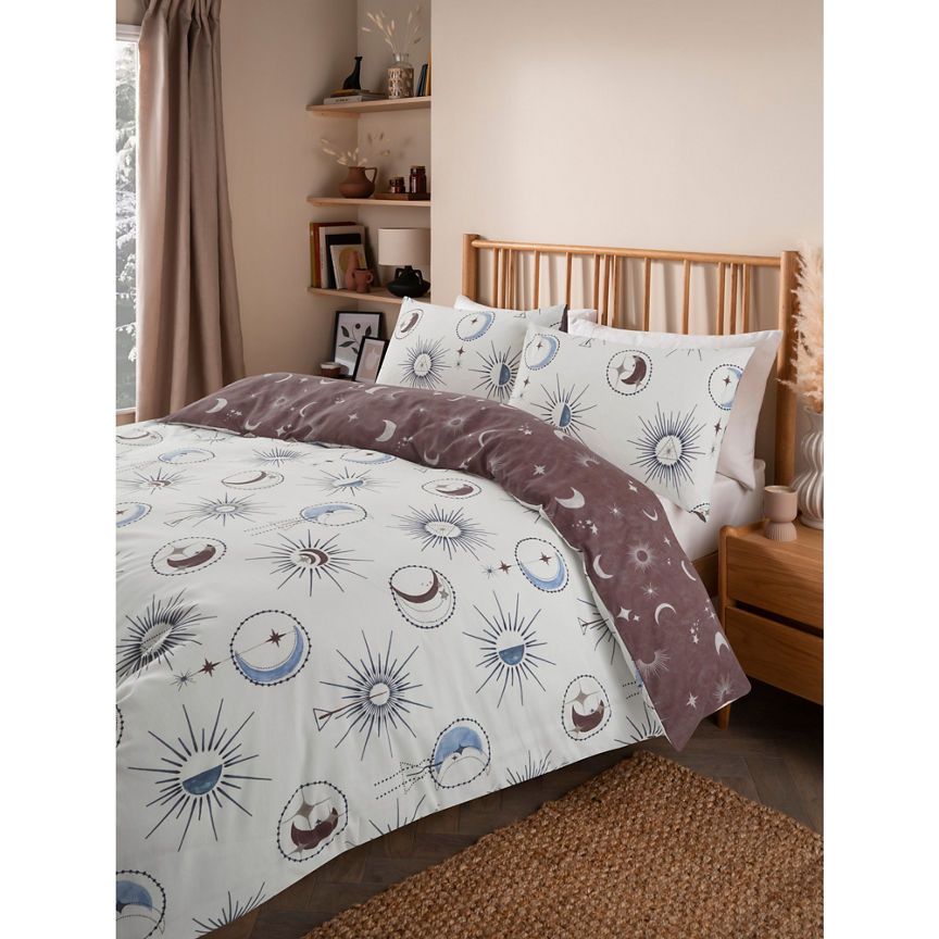 George Home White Bohemian Moon Mandala Reversible Duvet Set -Double GOODS ASDA   