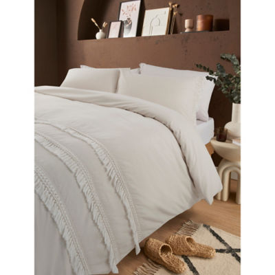 ASDA George Home Cream Macrame Tassel Duvet Set King- Buy online at McGrocer