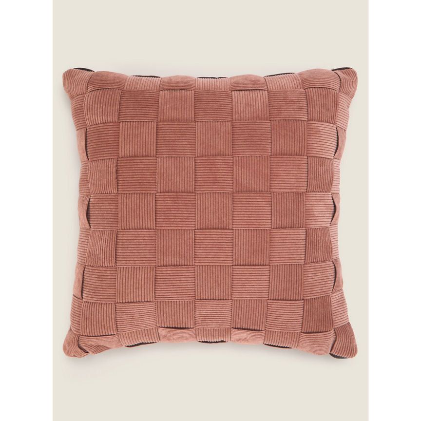 George Home Velvet Basketweave Cushion GOODS ASDA   