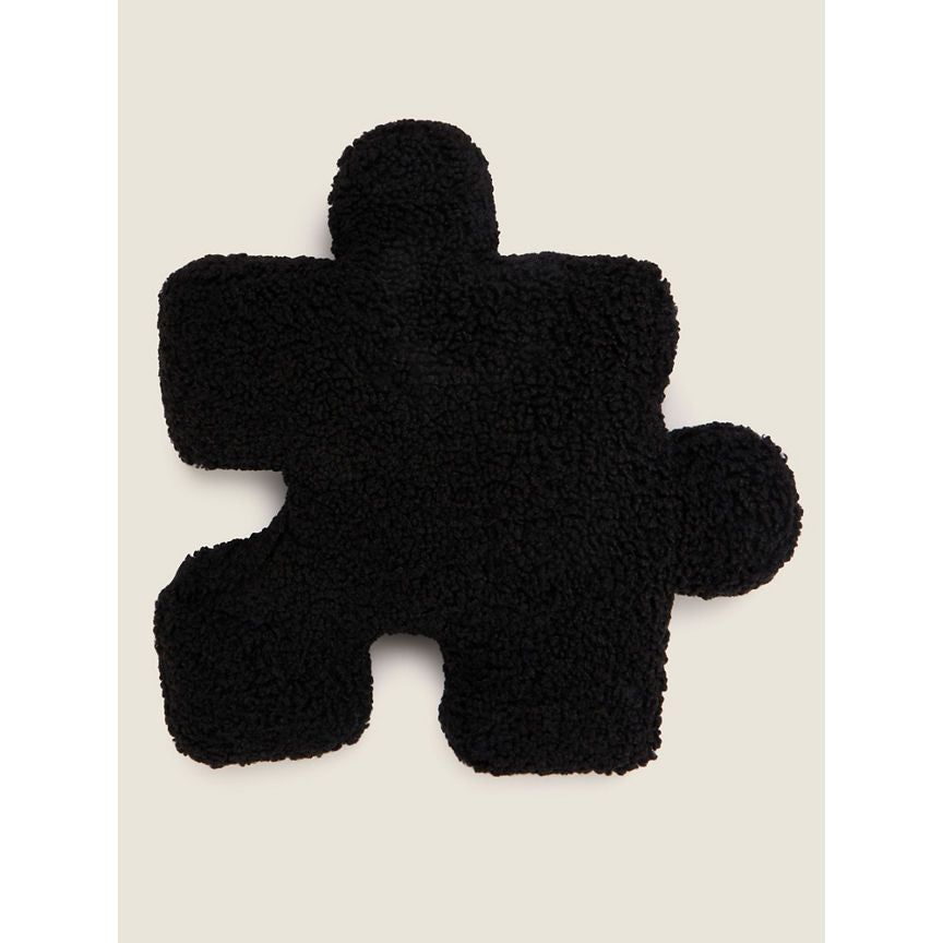 George Home Black Jigsaw-Shaped Cushion GOODS ASDA   