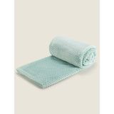 George Home Green Super-Soft Waffle Throw GOODS ASDA   