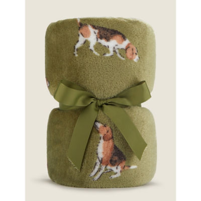 GH green throw blanket 120x150cm, imported from the UK