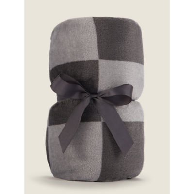 George Home checkerboard super-soft throw 120x150cm, UK version
