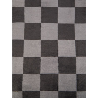 George Home checkerboard super-soft throw 120x150cm, UK version