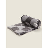 George Home Grey Checkerboard Super-Soft Throw GOODS ASDA   