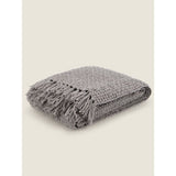 George Home grey chenille throw 120 x 150 cm, UK version