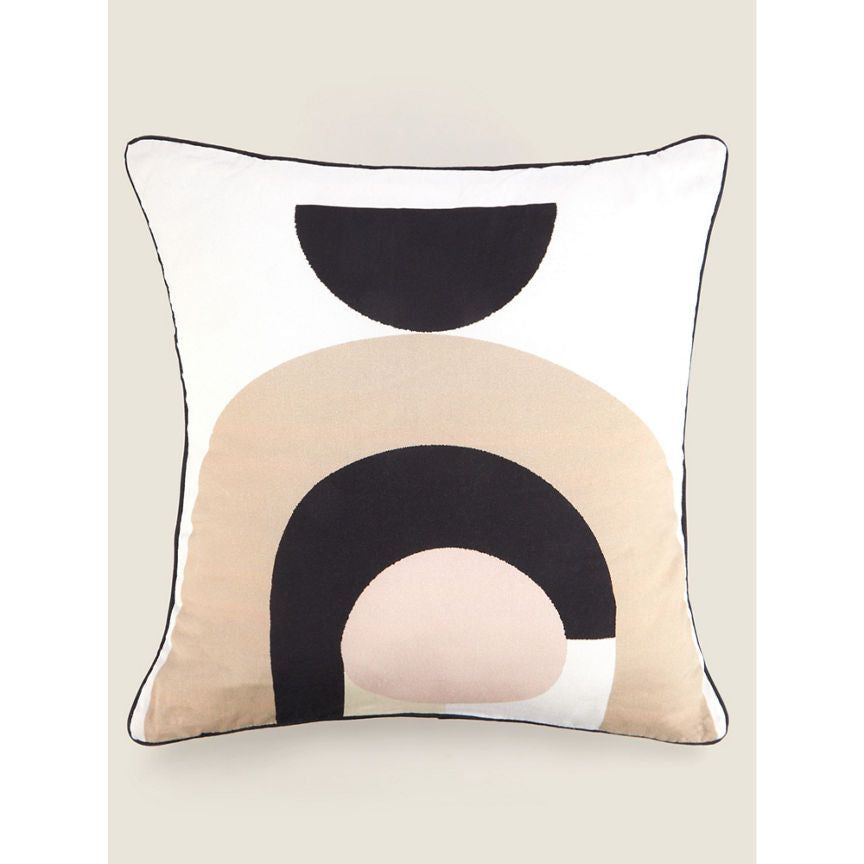 George Home Natural Stacked Shapes Cushion