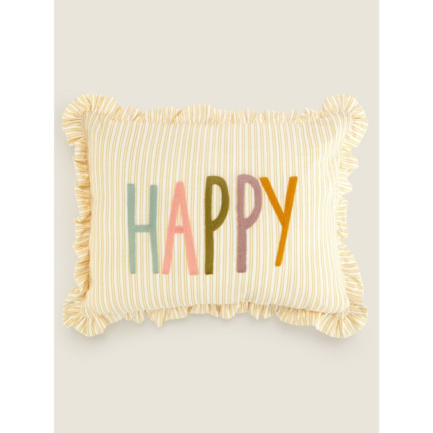 George Home Happy Stripe Frill Cushion