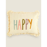 George Home Happy Stripe Frill Cushion GOODS ASDA   