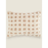 George Home Natural Woven Rectangular Check Cushion GOODS ASDA   