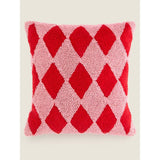 George Home Red Diamond Tufted Cushion GOODS ASDA   