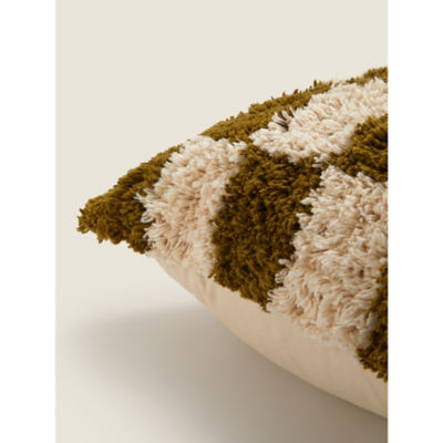Tufted checkerboard cushion 45 x 45 cm - British product