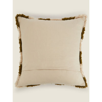 Tufted checkerboard cushion 45 x 45 cm - British product