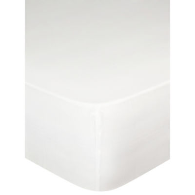 George Home white percale extra deep fitted sheet double, UK version