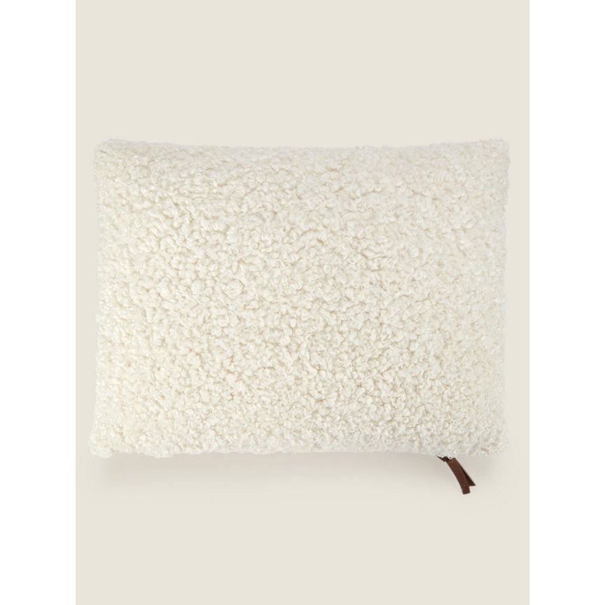 George Home Cream Borg Cushion GOODS ASDA   