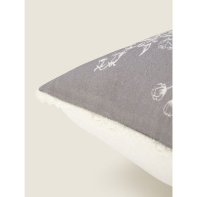 George Home grey lace trim bunny cushion 30cm, UK version