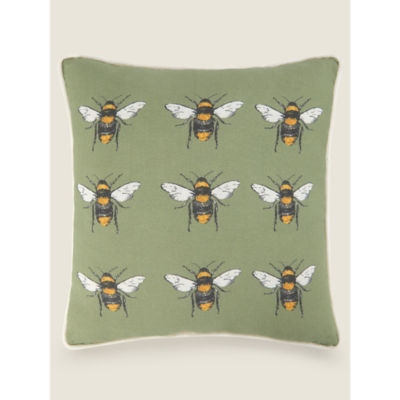 George Home green bee cushion 30cm, UK version