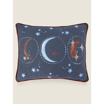 George Home Navy Piped Edge Moon cushion 30x40 cm - British product