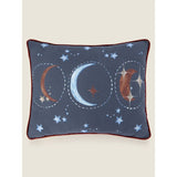 George Home Navy Piped Edge Moon Cushion GOODS ASDA   