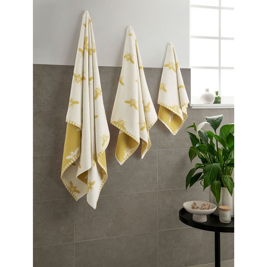 George Home Yellow Bee Bath Sheet