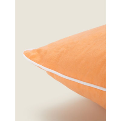 George Home orange embroidered shell cushion 45x45cm, UK version