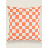 George Home Orange Checkerboard Indoor & Outdoor Cushion GOODS ASDA   