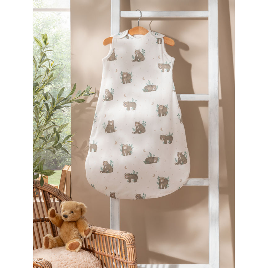 At Home with Stacey Solomon Natural Brown Bear Cotton Sleep Bag - 18-36 Months GOODS ASDA   