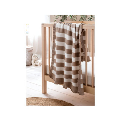 Stacey Solomon natural brown knitted cotton shawl 100x70cm (British brand)