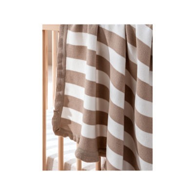 Stacey Solomon natural brown knitted cotton shawl 100x70cm (British brand)