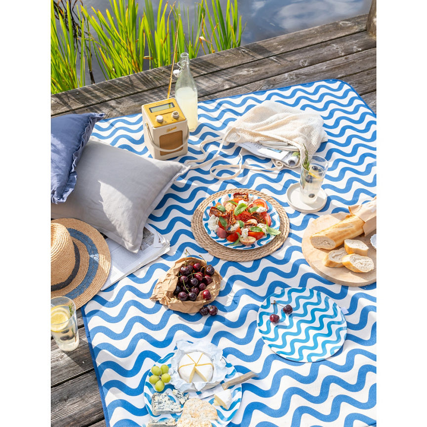 George Home Wavy Stripe Outdoor Rug GOODS ASDA   