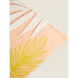 George Home green pink leaf beach towel 71x152cm - British product