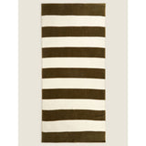 George Home olive horizontal stripe beach towel 71x152cm, UK version