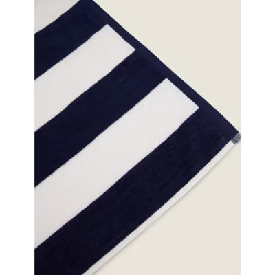 George Home navy stripe beach towel 79x152cm, UK version