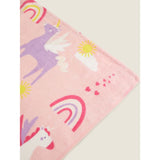 George Home Pink Unicorn Print Beach Towel 71 x 152 cm - British product