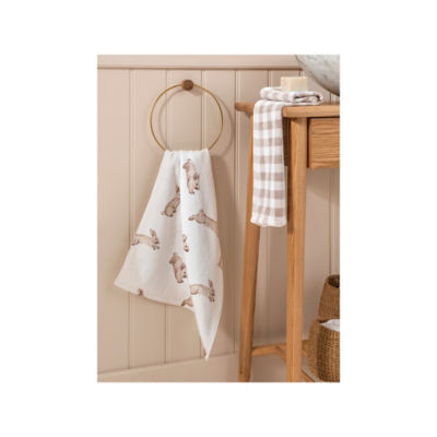 At Home with Stacey Solomon printed bunny guest towel 40x60cm, imported from the UK