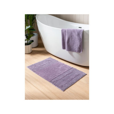 Stacey Solomon lilac cut loop stripe bath mat 50x80cm - British product