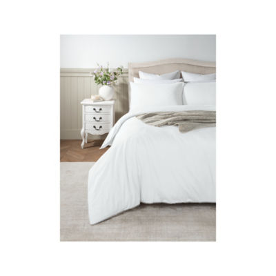 At Home with Stacey Solomon white bobble edge duvet cover set double - British product