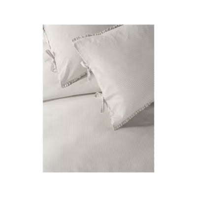 At Home with Stacey Solomon Natural Mini Ruffle Stripe Duvet Set King - British product