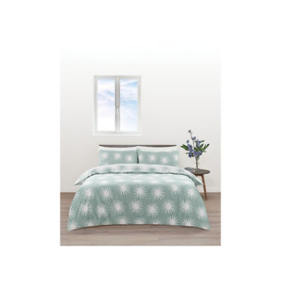 George Home Green Sun Icon Riviera TENCEL Reversible Duvet Set - Double
