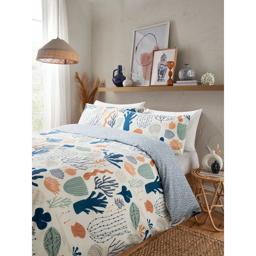 George Home Ocean Life Riviera Reversible Duvet Sheet - King GOODS ASDA   