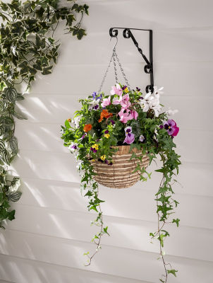 George wicker hanging basket two-tone 30x18cm, UK version