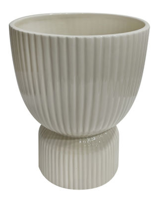 George tall angled cream planter 14x12cm - British product
