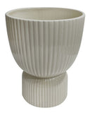George tall angled cream planter 14x12cm - British product