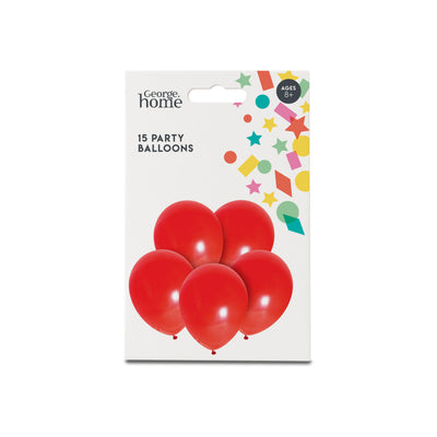 ASDA George Home Red Party Latex Balloons 15pk- Buy online at McGrocer